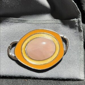 Chic Gold and Pink Women's Brooch